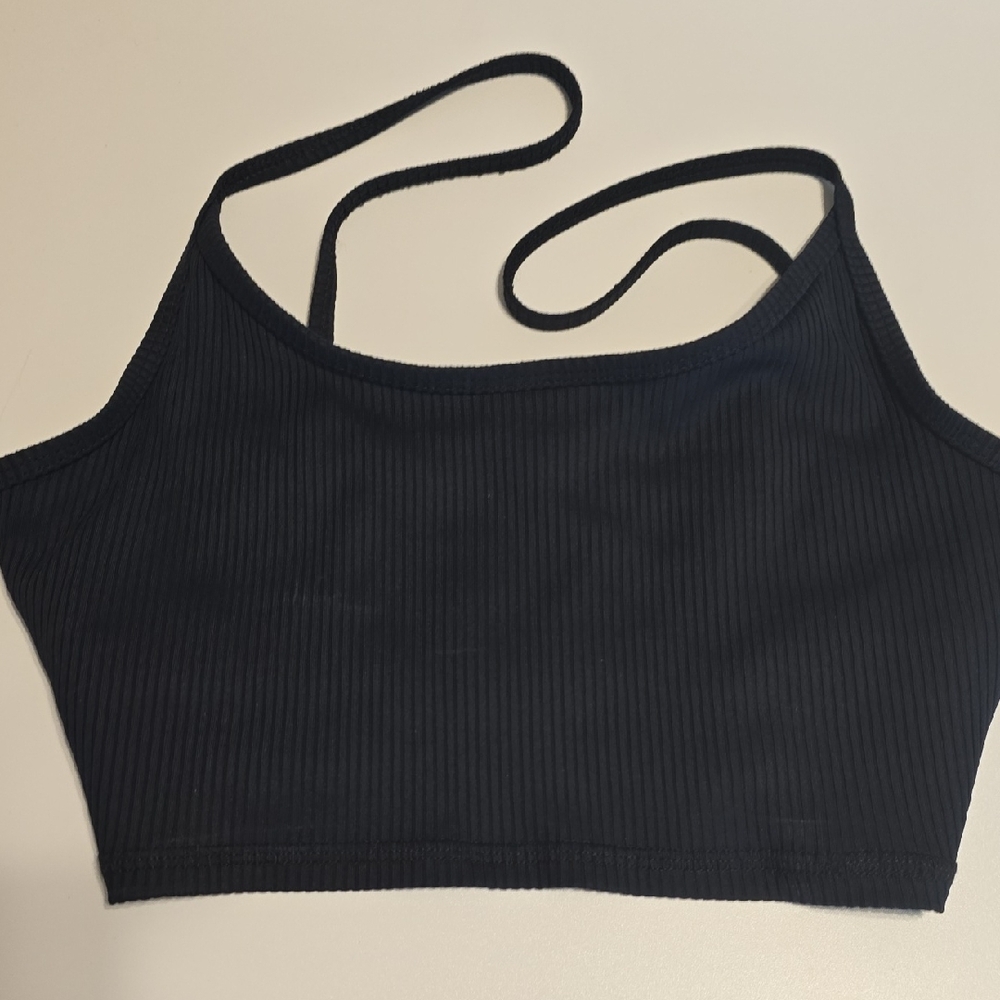 Forever21 Black Ribbed Crop /Swim Top